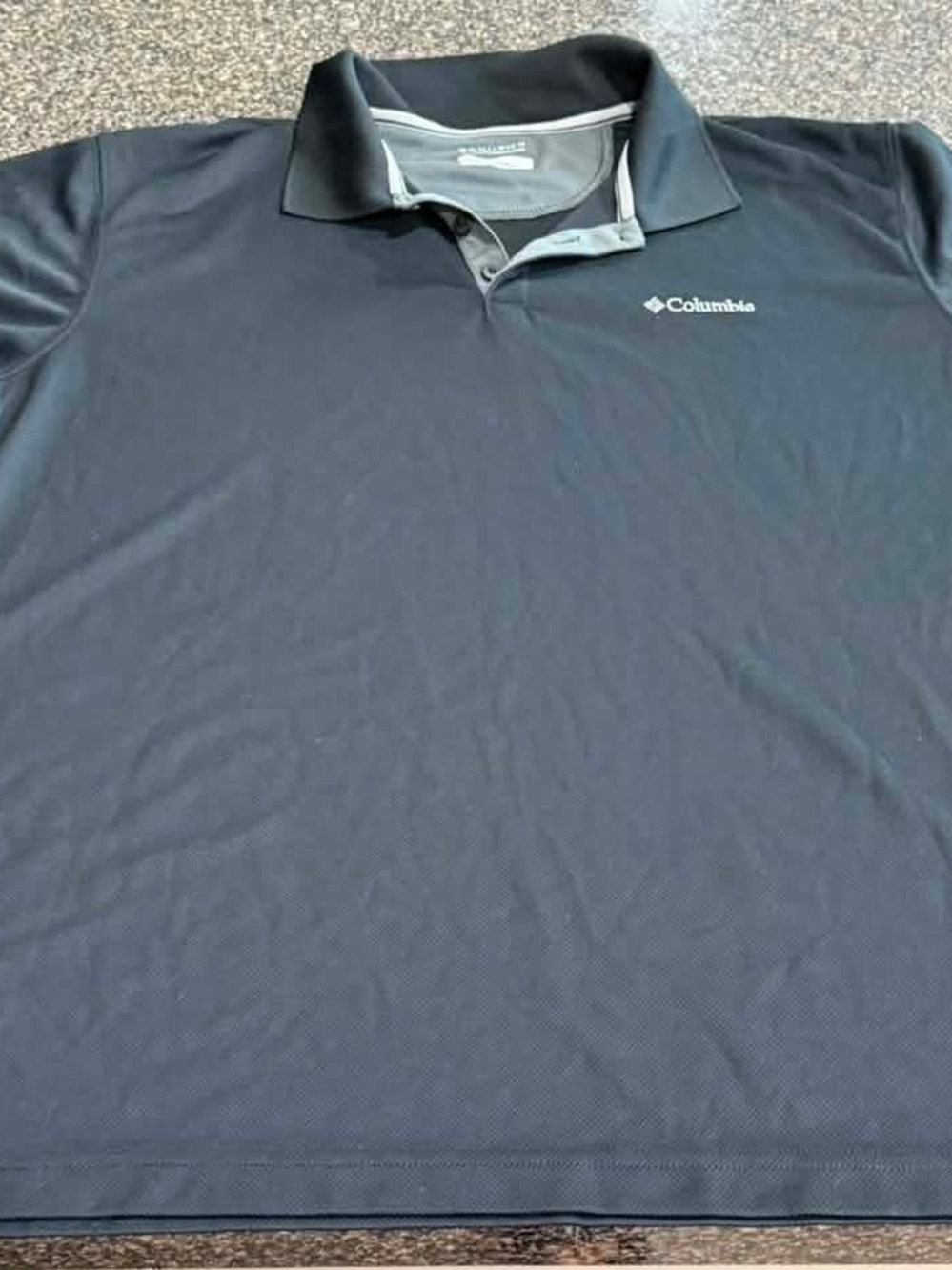 Columbia Men's Black Polo with Subtle Gray Trim